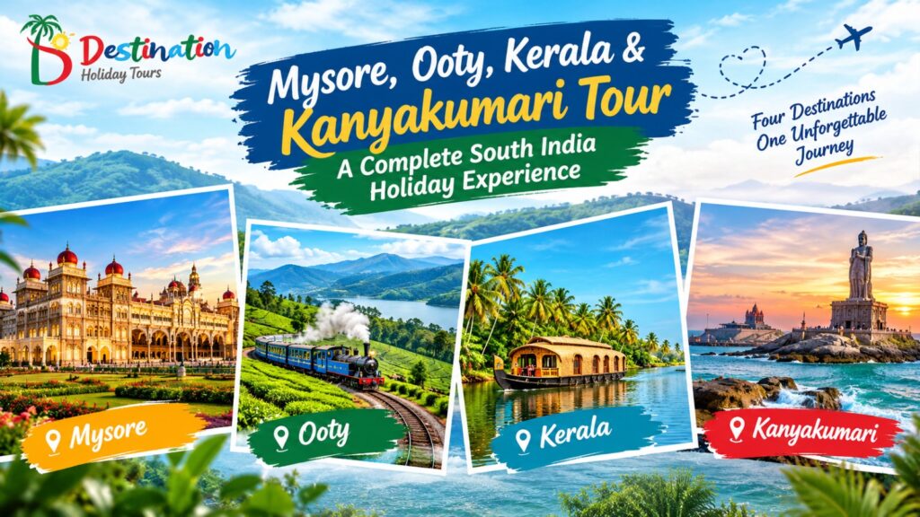 Mysore Ooty Kerala Kanyakumari Tour Package